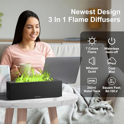 Rectangular Flame Diffuser Humidifier